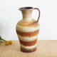striped brown vase west germany