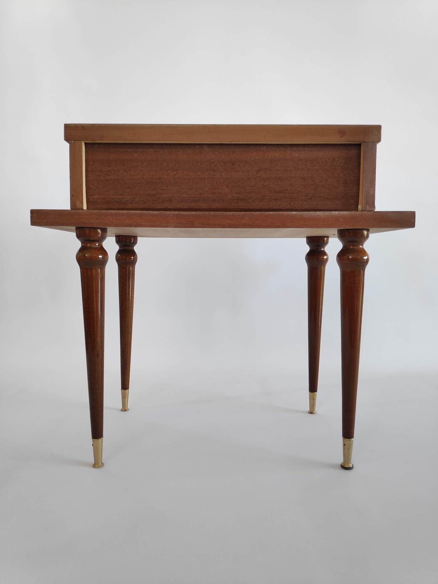 Bedside table in varnished wood veneer of the years 60