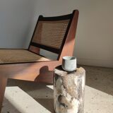 Side table in petrified wood