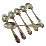 6 small silver-plated Boulenger spoons