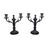 Chandeliers en laiton paire