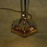 Vintage brass table lamp in Hollywood Regency style from the 50s/60s.