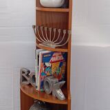 1960s teak corner shelf unit