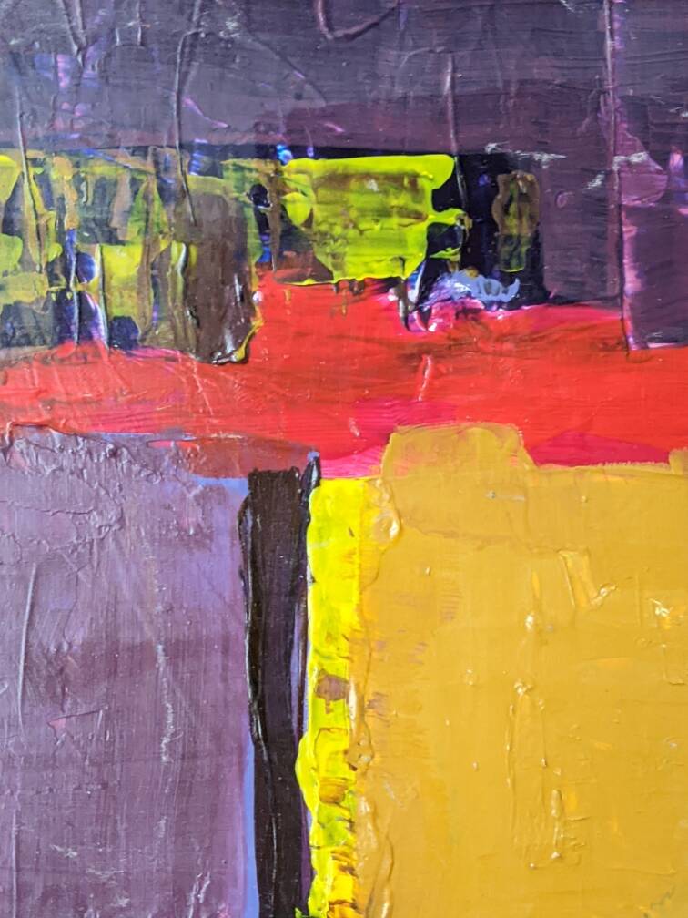 Acrylic on canvas small painting Contemporary abstract art