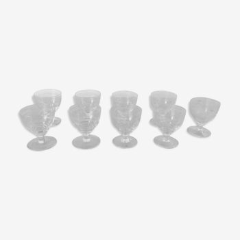 9 ancient crystal glasses