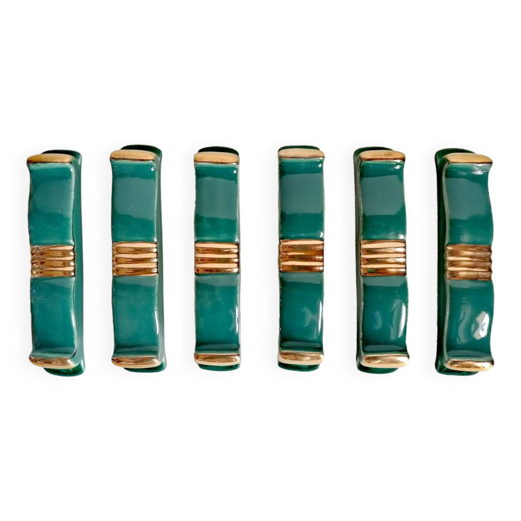 6 art deco knife holders from the 30s