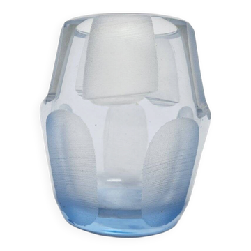 Vase en cristal postmoderne, Pologne, années 1950