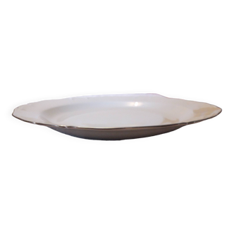 Large Limoges porcelain "flat" dish Mr Robert