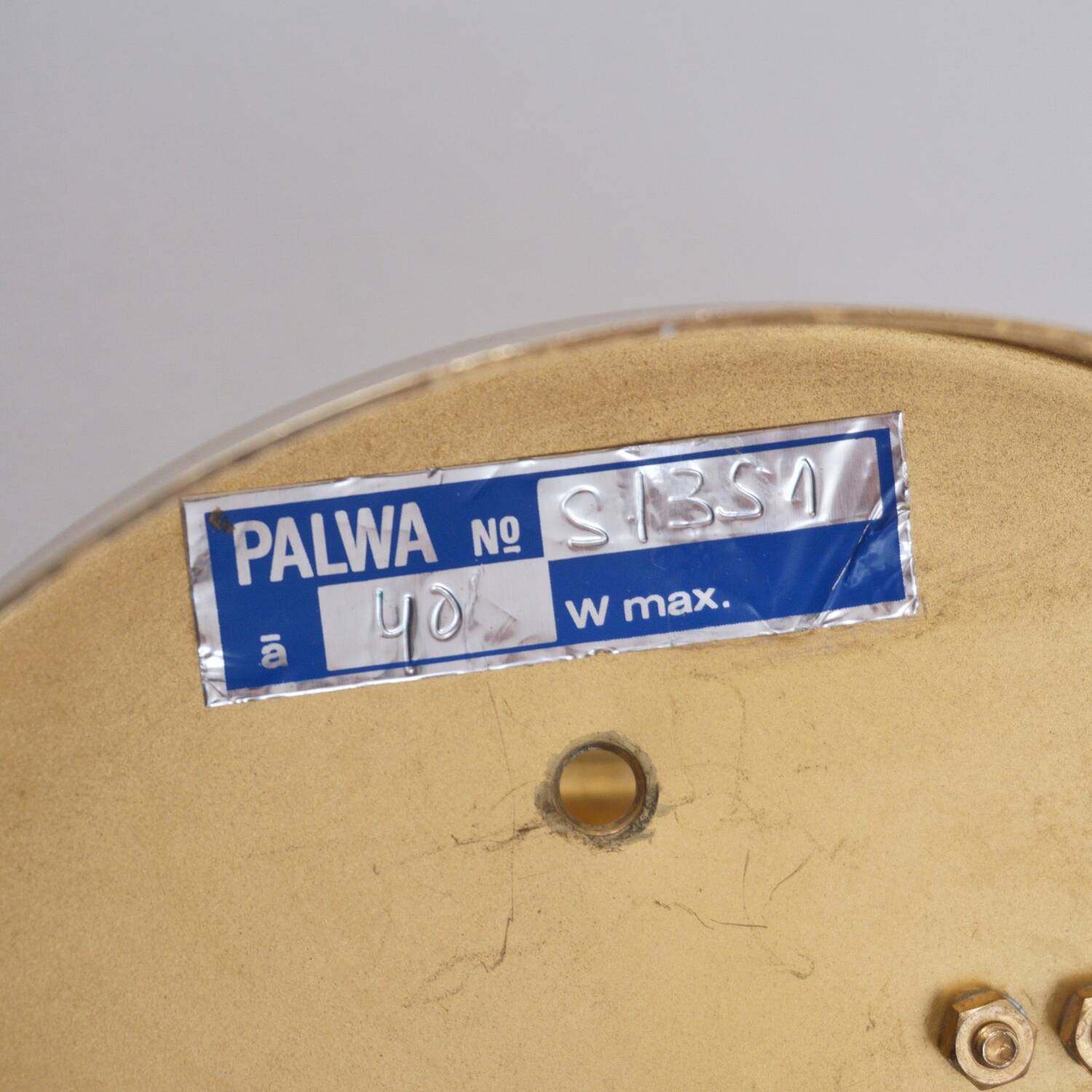 Palwa crystal pair wall lights sconces by Ernst Palme, brass pineapple, 1960`s, German