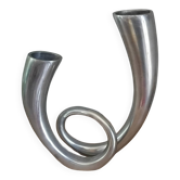 Silea aluminium soliflore vase vintage 70s 80s design