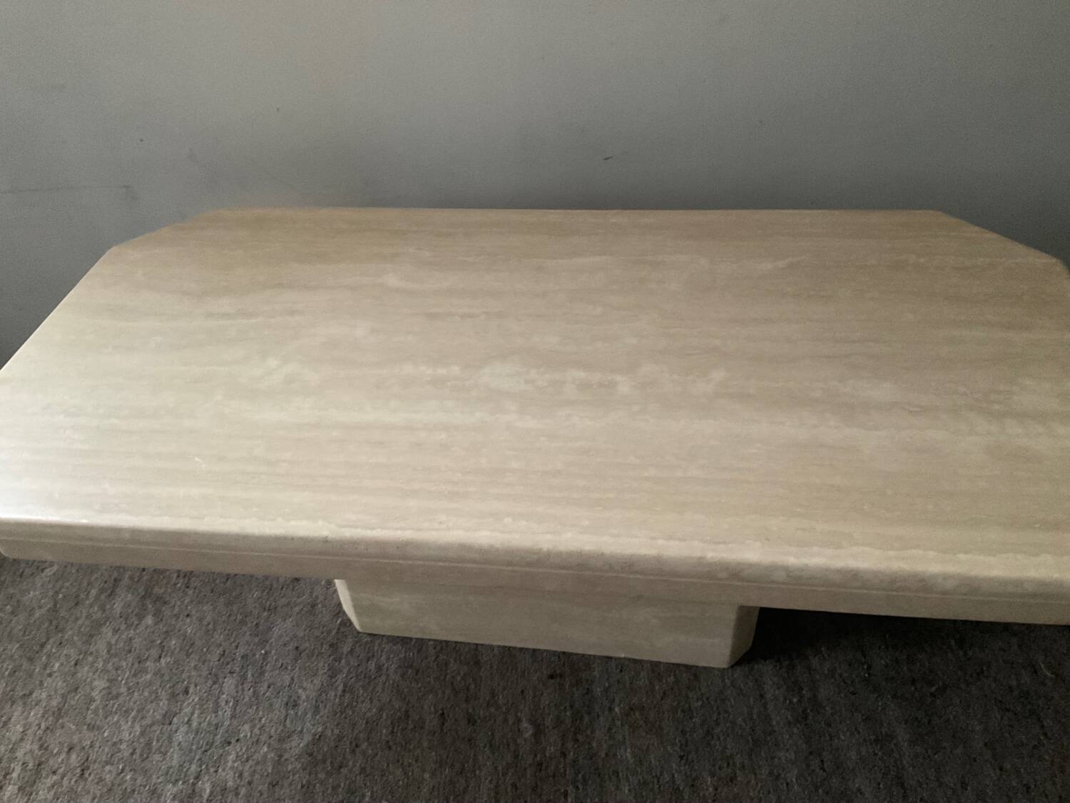 70s Travertine Coffee Table