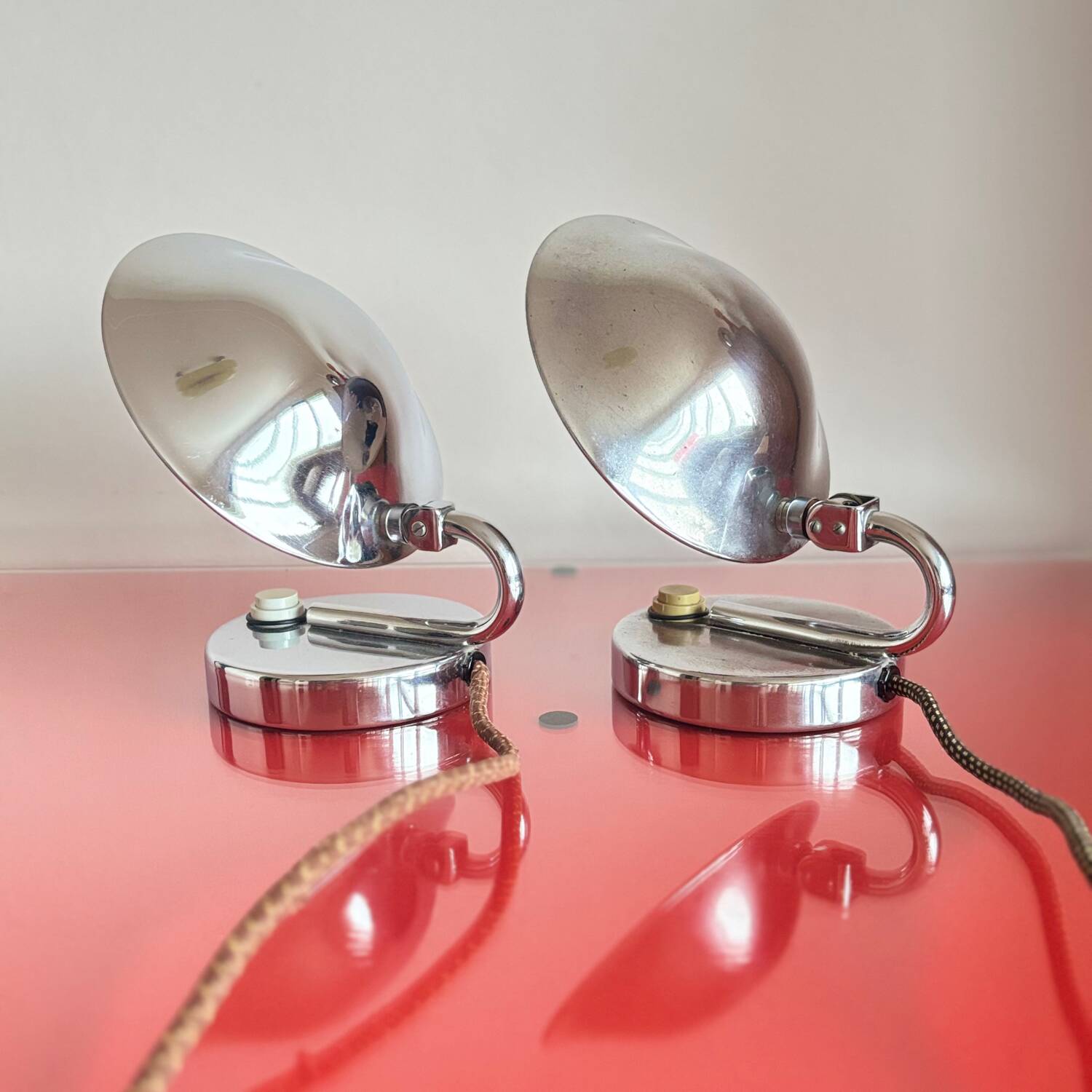Functionalist table lamps, Napako, Czechoslovakia