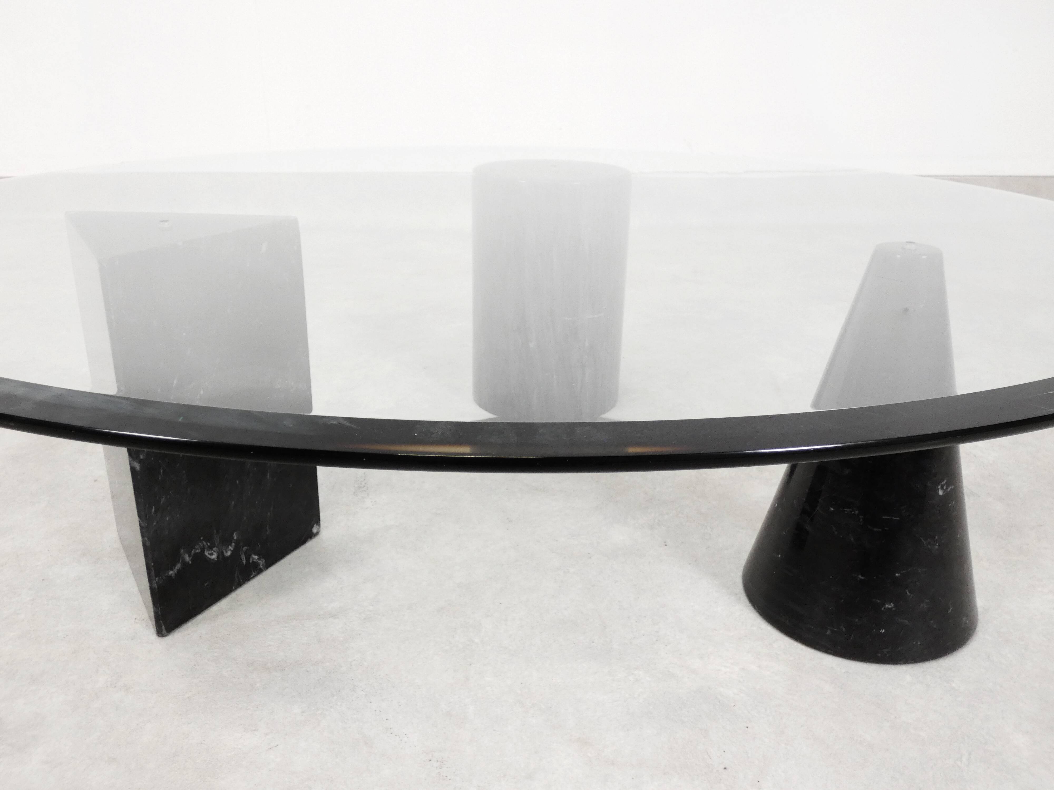 Table basse en marbre italien vintage