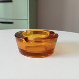 Vintage amber glass ashtray