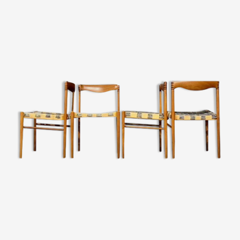 Set of 4 Bramin chairs by H.W. Klein