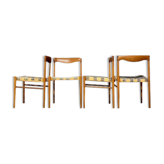 Set of 4 Bramin chairs by H.W. Klein