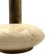 Travertine & brass table lamp base, Italy 1970s