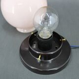 1950s Flush Mount Bakelite Glass Light, Czechoslovakia