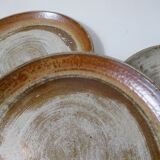 6 flat plates in Vintage stoneware