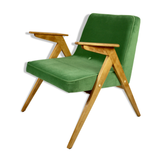 Green Bunny Armchair by Józef Chierowski, 1970s