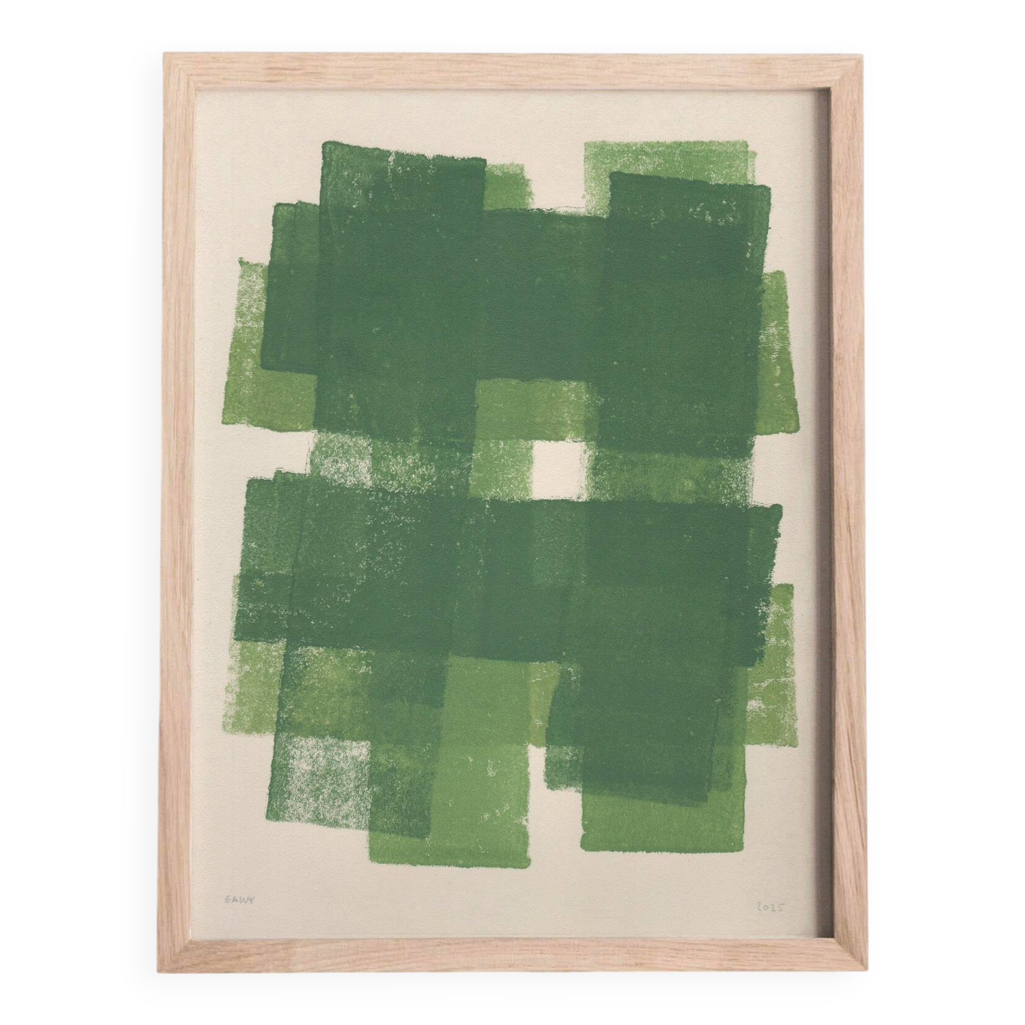 Painting on paper, abstract painting 30x40cm b199 signed