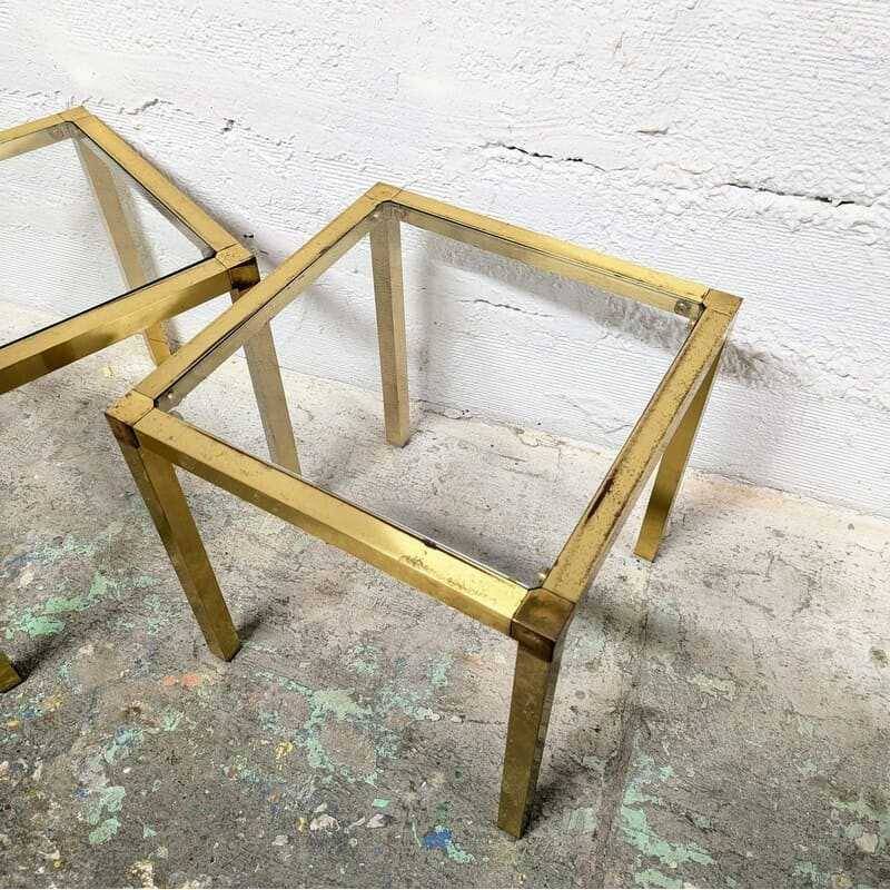 Gold side table