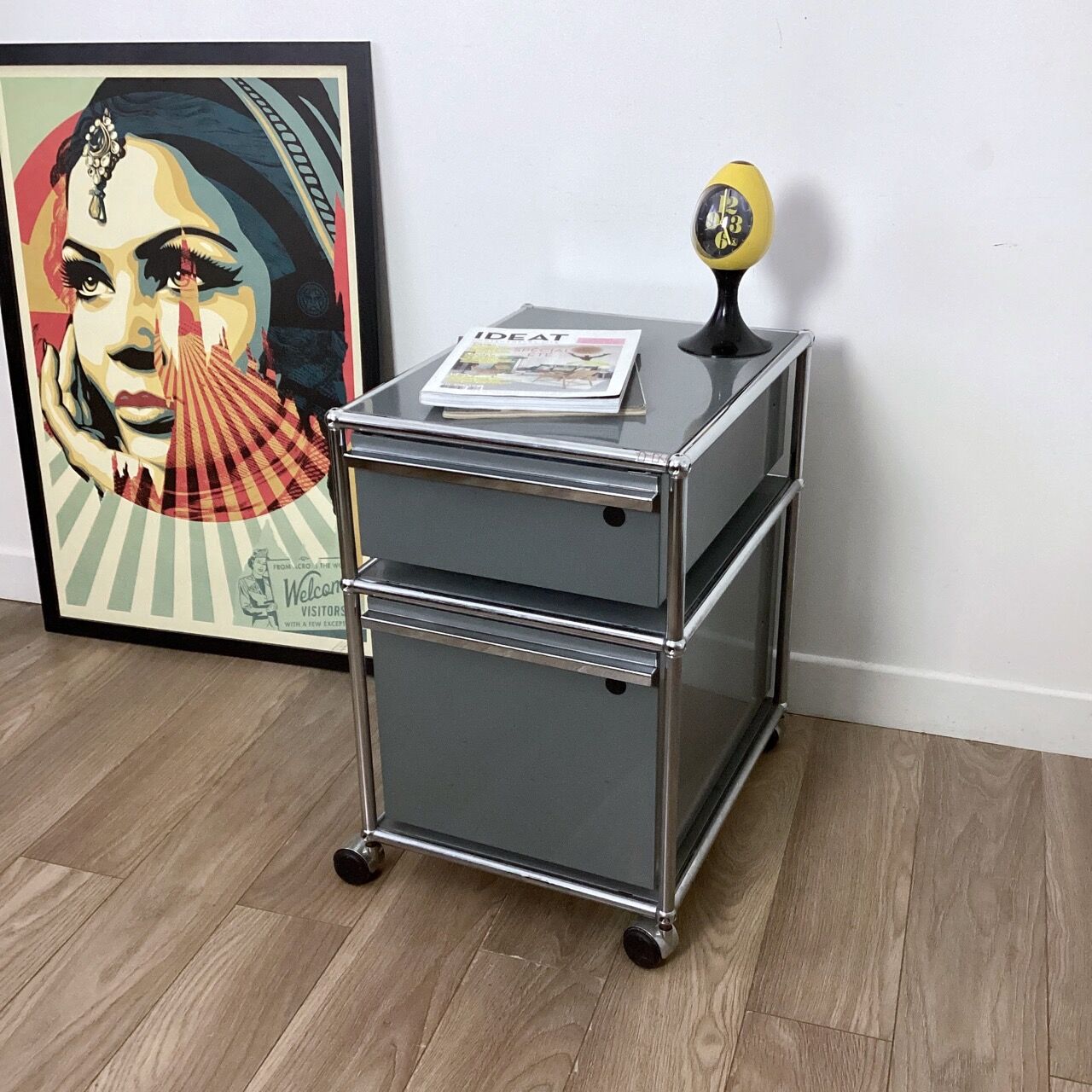 Caisson de bureau USM Haller gris