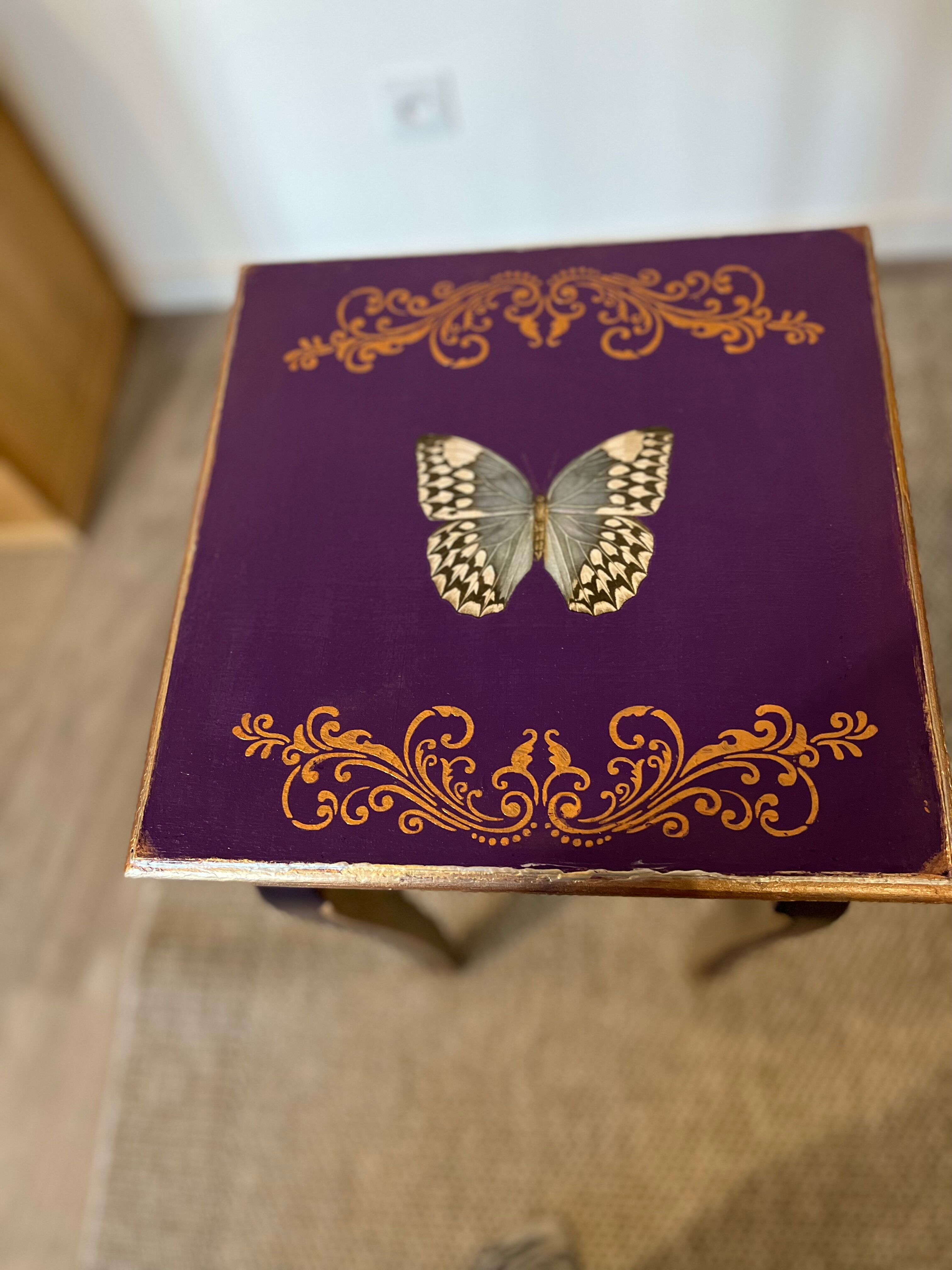 Butterfly wood console