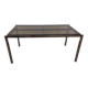 Table à manger verre et métal chromé 168 cm