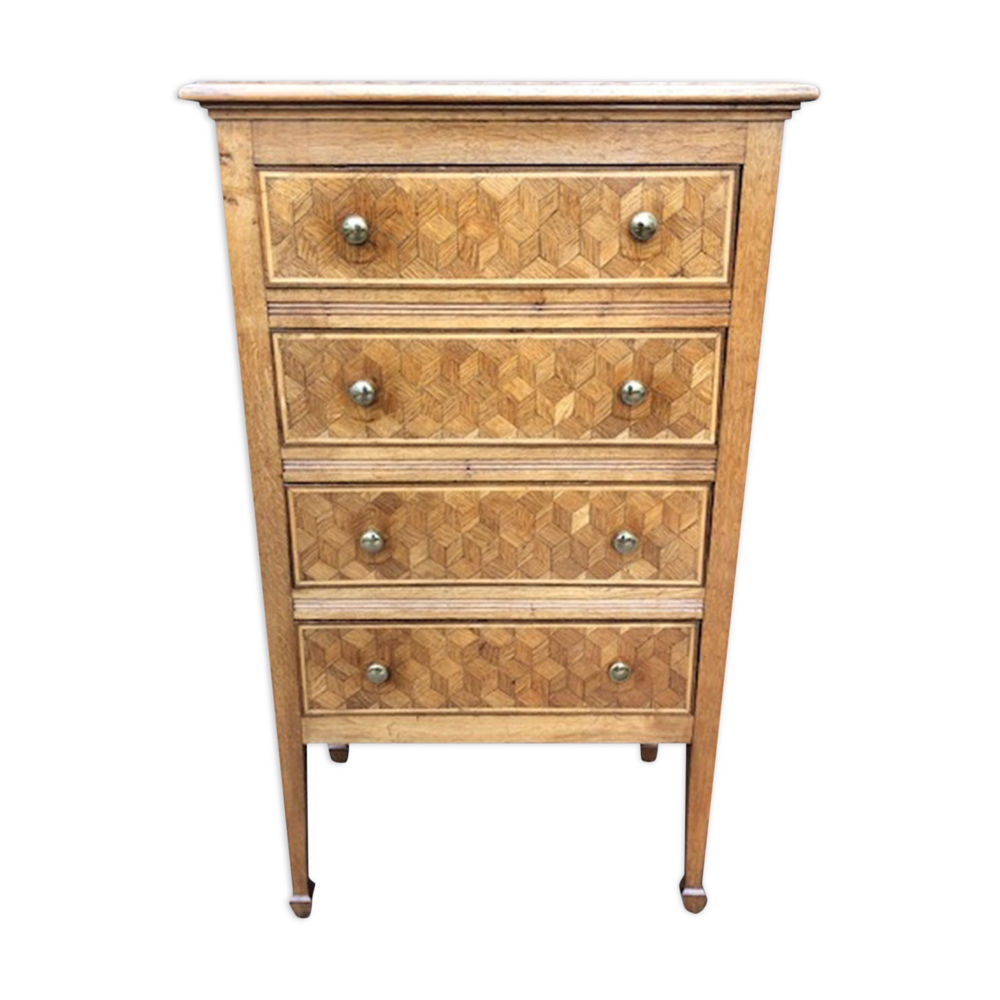 Commode art deco 1930 marqueterie damier