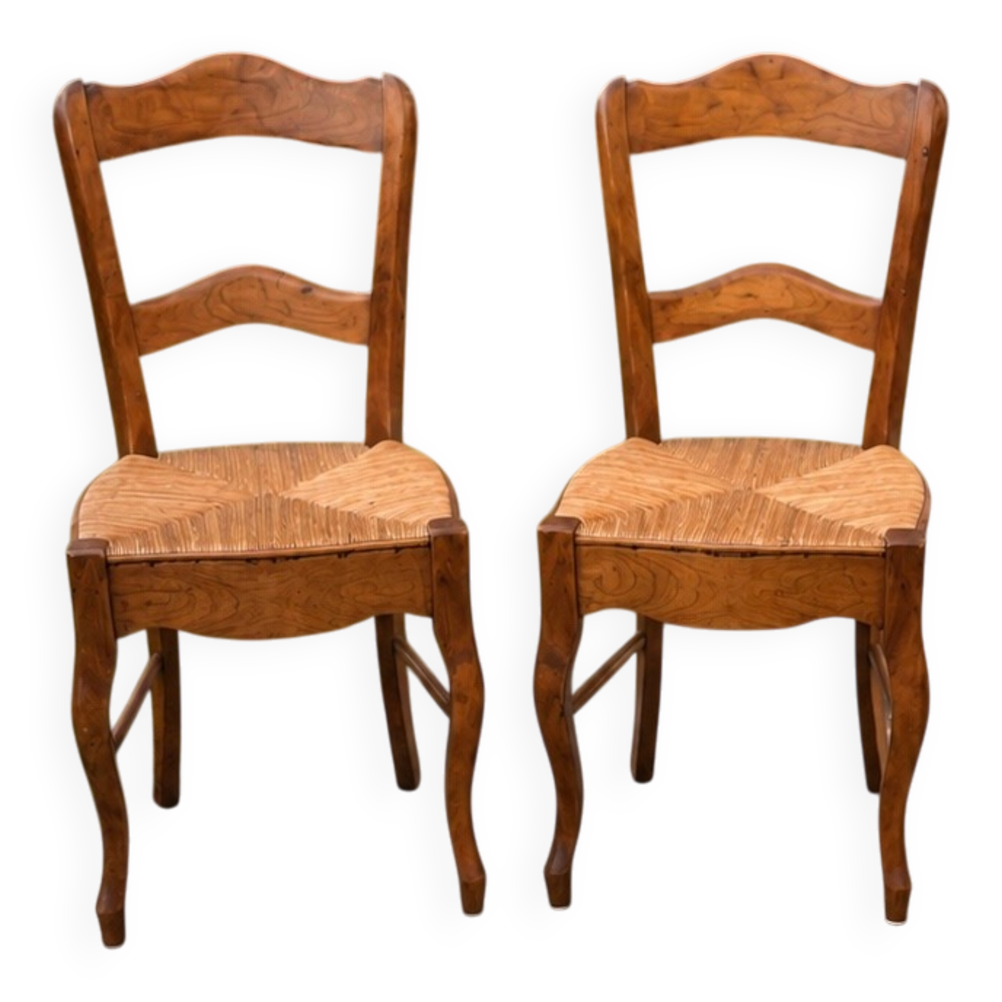 Paire de chaises en merisier de style Louis-Philippe, début du XXe siècle