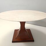 Dining Table with a Portuguese Pink Marble Top in the style of Carlo De Car