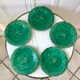 Set of 5 gien dessert plates in slurry leaf model 50s
