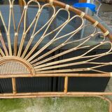 headboard in wicker and rattan