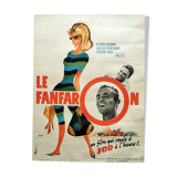 very rare original poster of 1963 in 60x80 cm The braggart Dino Risi