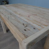 Raw solid wood dining table