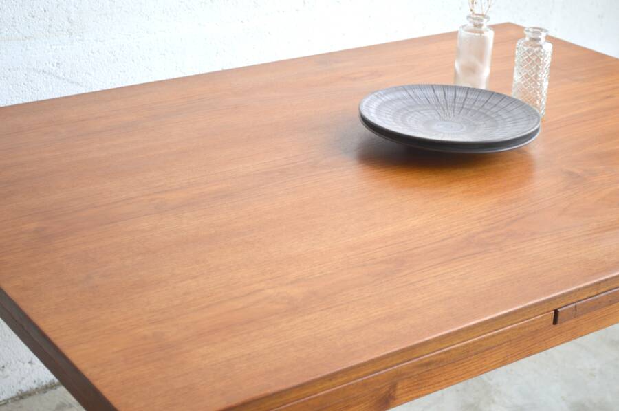 Teak table with Italian extensions 125cm