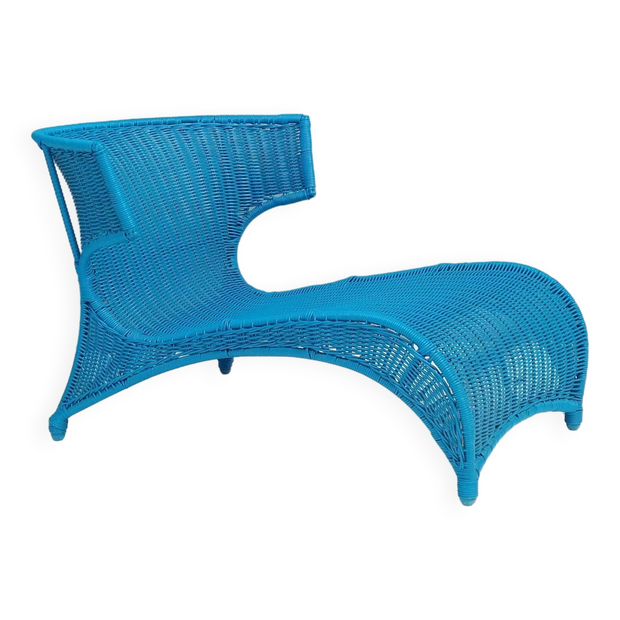 Chaise Longue Basse Bleu Ciel Par Monika Mudler pour IKEA, 2001