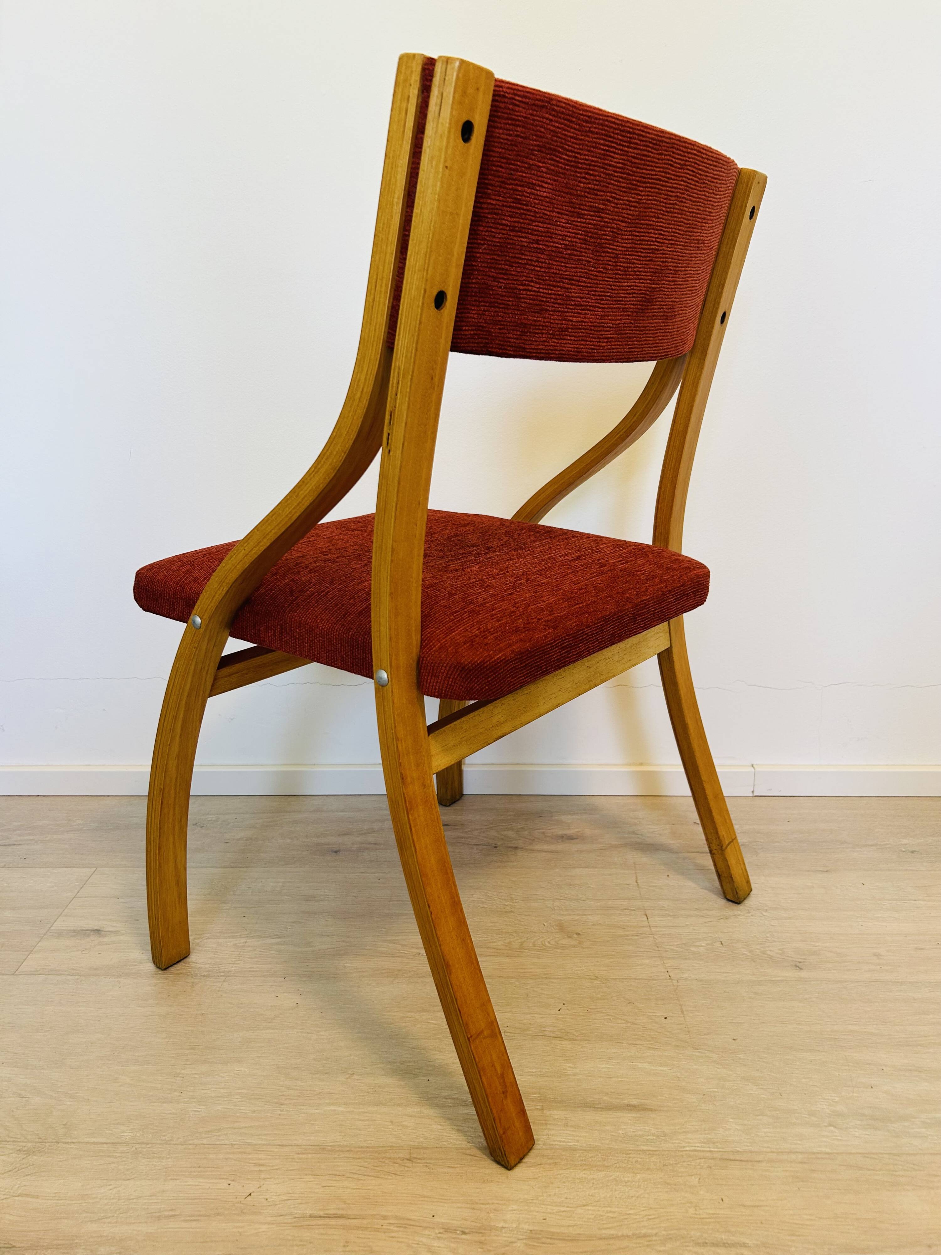Vintage Dining Chairs by Ludvík Volák for Dřevopodnik Holešov, 1960’s, Set of 2