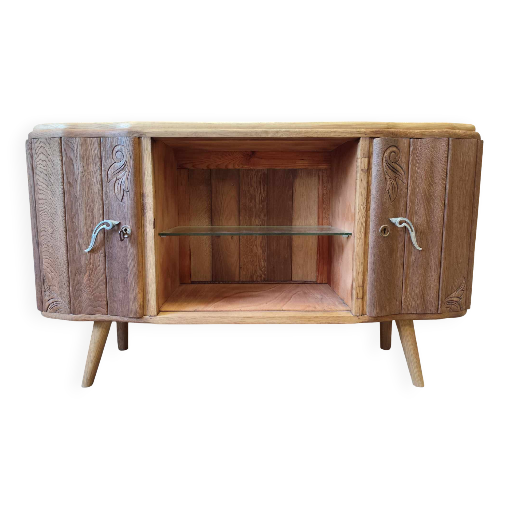 Low wooden sideboard