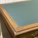 Late 19th century English mahogany desk with pedestals and leather top