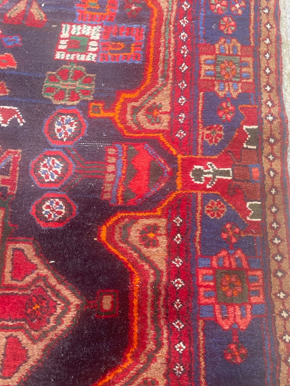 Persian carpet hamadan handmade 110x530