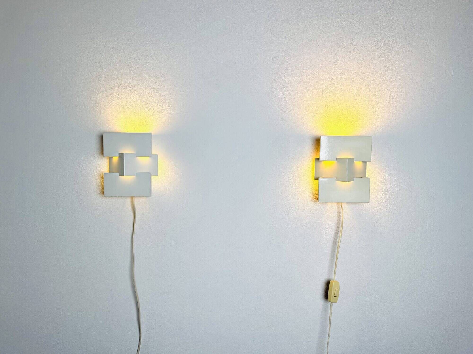 Triangular Geometric Wall Lamp By J.J.M. Hoogervorst For Anvia Nederland, The Netherlands 1960S