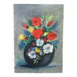 Tableau bouquet de fleurs peinture