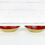 Pair of Scandinavian brass cups or bowls Ystad Metall, design Gunnar Ander, Sweden