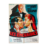 Affiche cinéma "Les Enchainés" Alfred Hitchcock, Cary Grant 60x80cm 1954