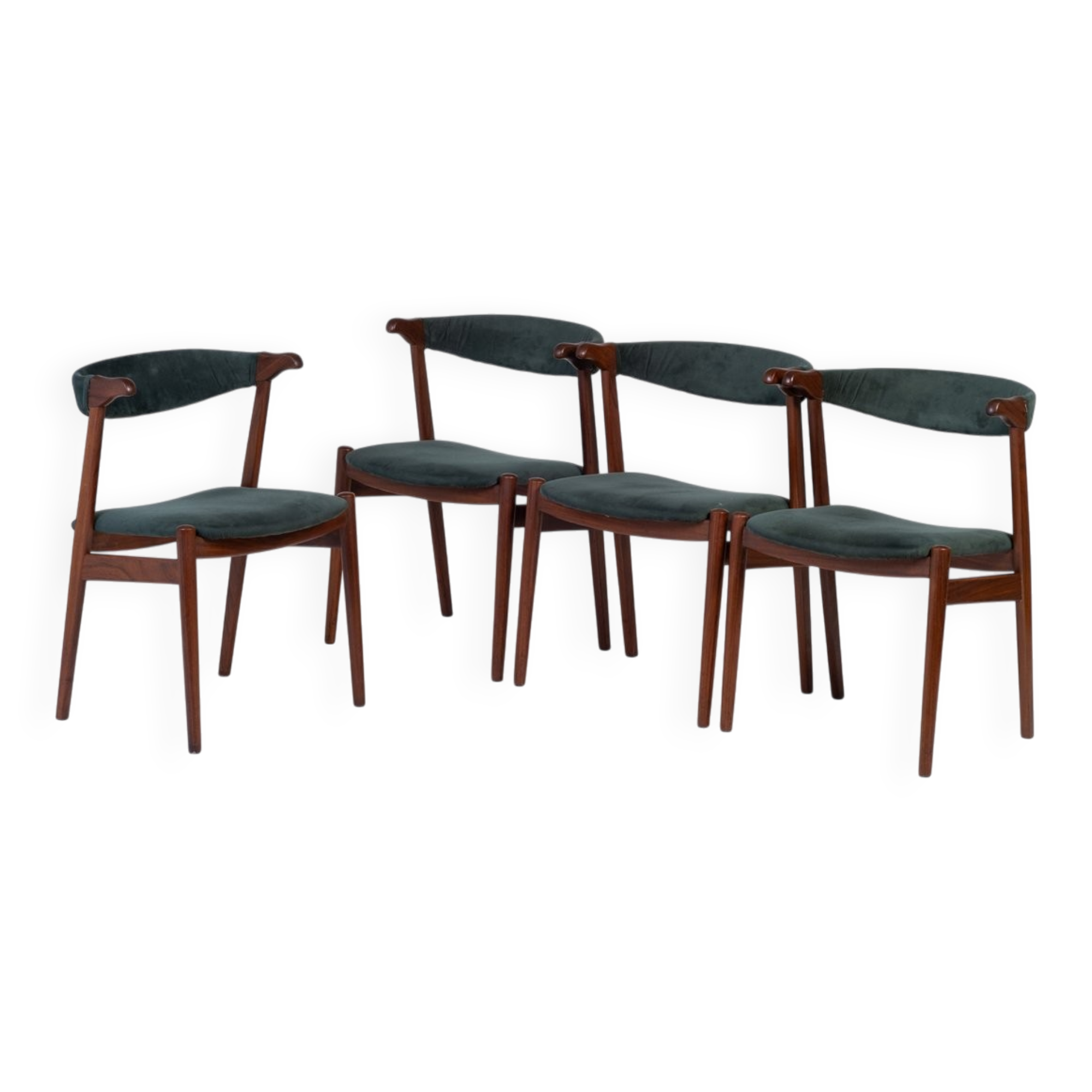 Teak armchairs, Denmark, 1960s, Set of 4