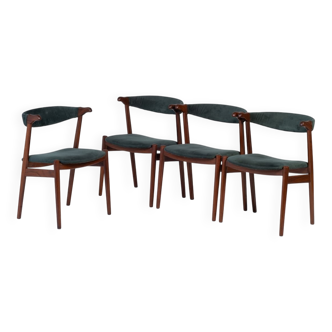 Teak armchairs, Denmark, 1960s, Set of 4