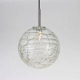1 of 2 Rare Murano Ball Pendant Light by Doria, Germany, 1970s