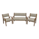 Deux fauteuils et un petit canapé en tissu italien Art déco, années 1930